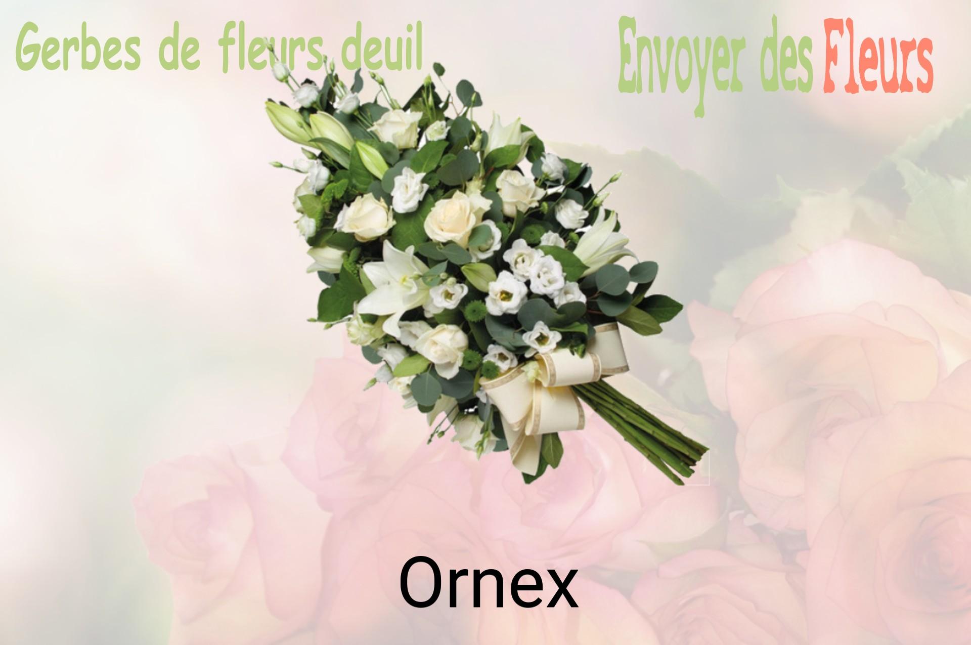 Gerbe de fleurs de deuil livrée à Ornex